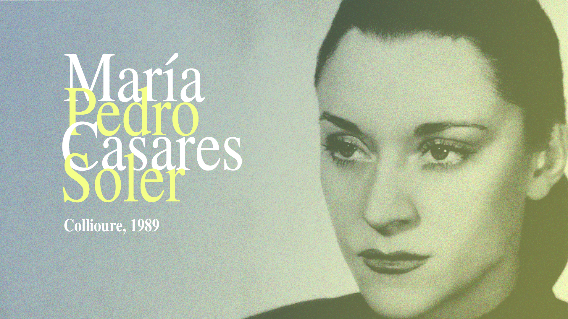 “María Casares, Pedro Soler. Collioure 1989″